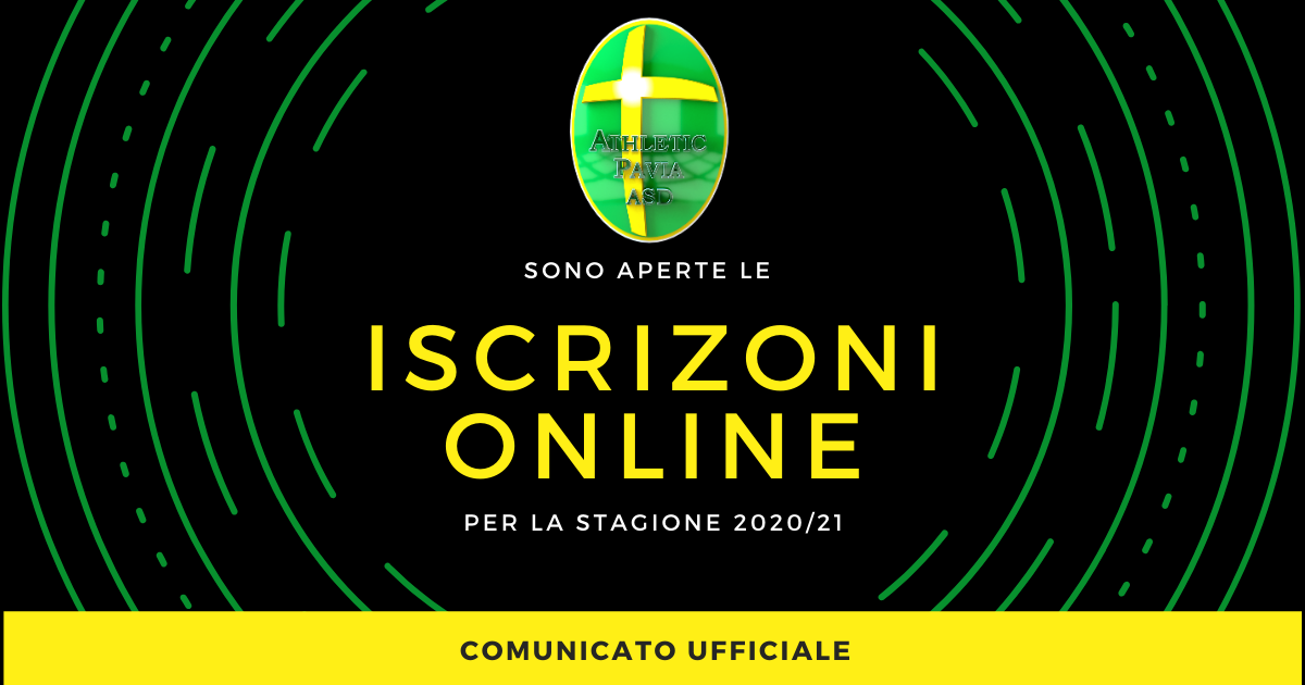 Iscrizioni Athletic Pavia A.R.L.calcio 2020 2021