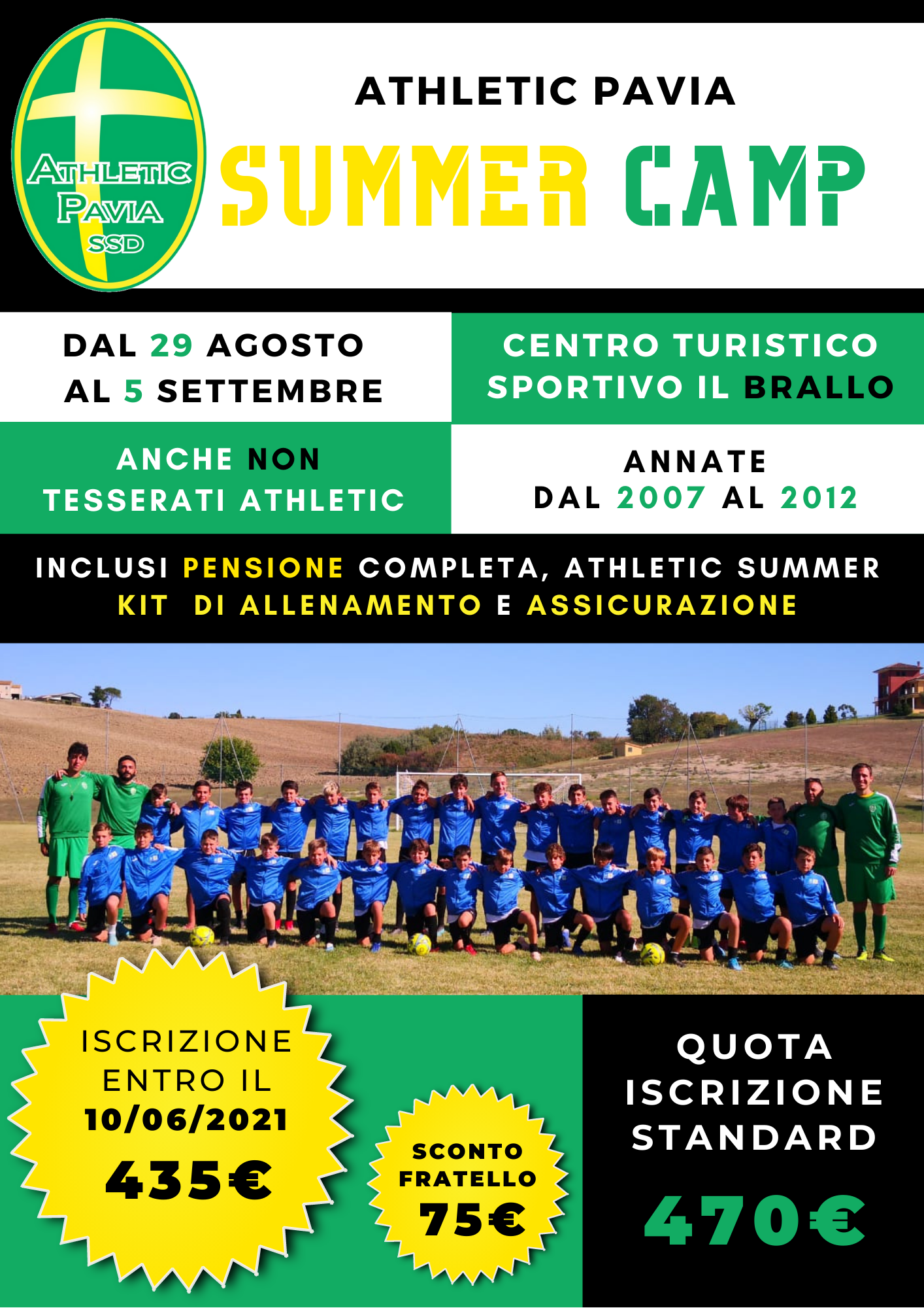 Athletic Pavia Summer Camp